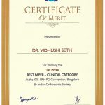 certificate at avant dental clinic kolkata